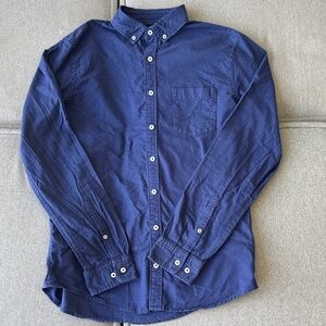 Express Men’s 100% Cotton Blue Casual Button-Down Shirt M-Tall Slim